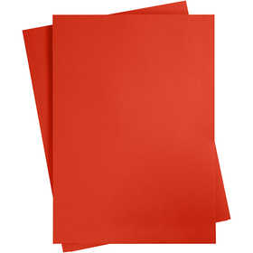 Card, A2, sheet 420x594 mm, 180 g, red, 10 sheet/ 1 pack [HOB-21514]