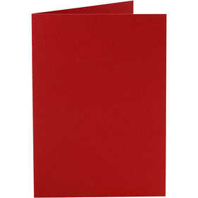Cards, card size 10,5x15 cm, 220 g, red, 10 pc/ 1 pack [HOB-216013]