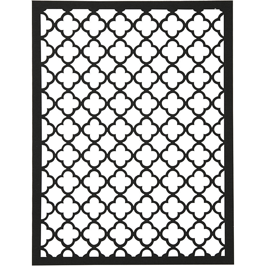 Pad with Cardboard Lace Patterns, A6, sheet 104x146 mm, 200 g, black, natural, grey, white, 24 pc/ 1 pack [HOB-21605]