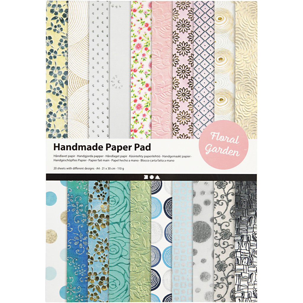 Handmade Paper Pad, A4, sheet 210x297 mm, 110-150 g, 20 sheet/ 1 pack [HOB-21636]