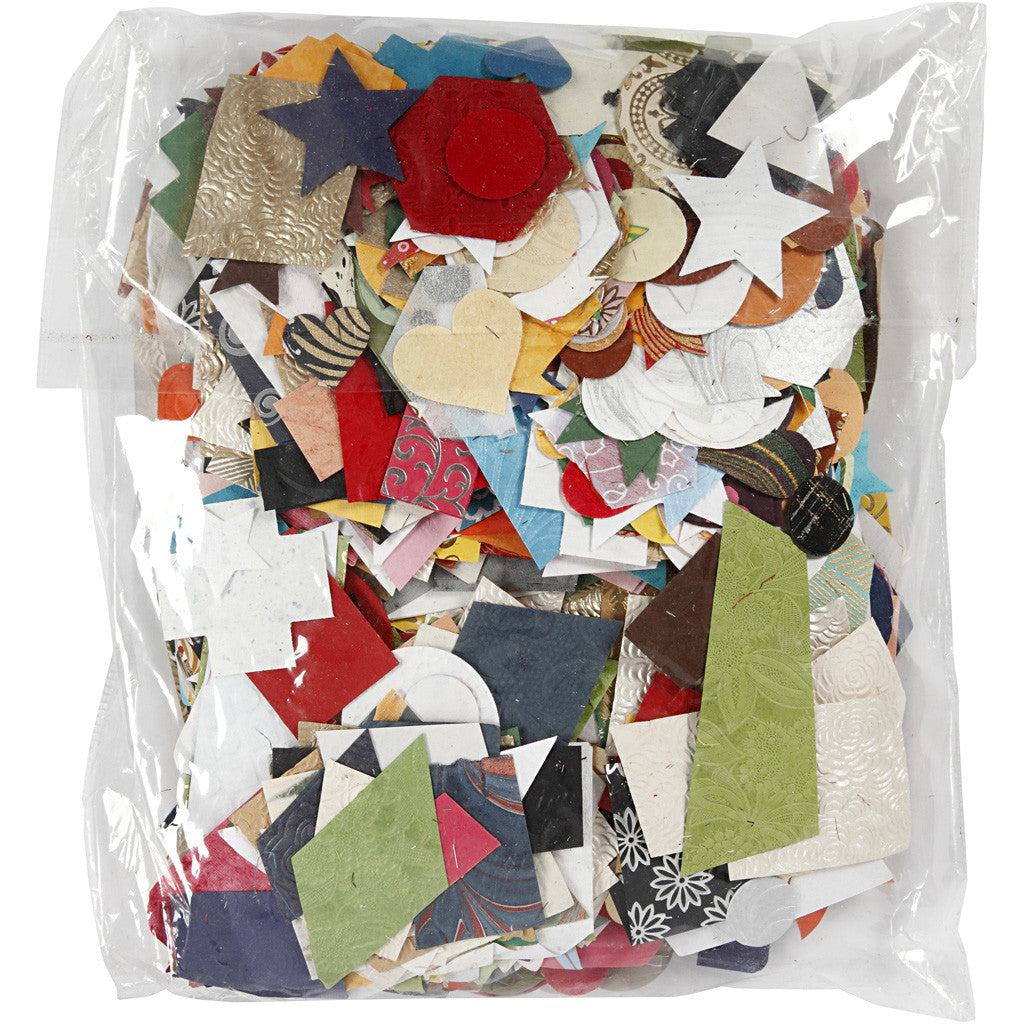 Handmade Paper Die-Cut, size 25-130 mm, 110 g, 500 g/ 1 pack [HOB-21638]