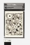 Lace Patterned cardboard, sheet 10,5x15 cm, 200 g, off-white, 10 pc/ 1 pack [HOB-216911]