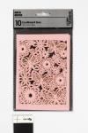 Lace Patterned cardboard, sheet 10,5x15 cm, 200 g, light red, 10 pc/ 1 pack [HOB-216919]