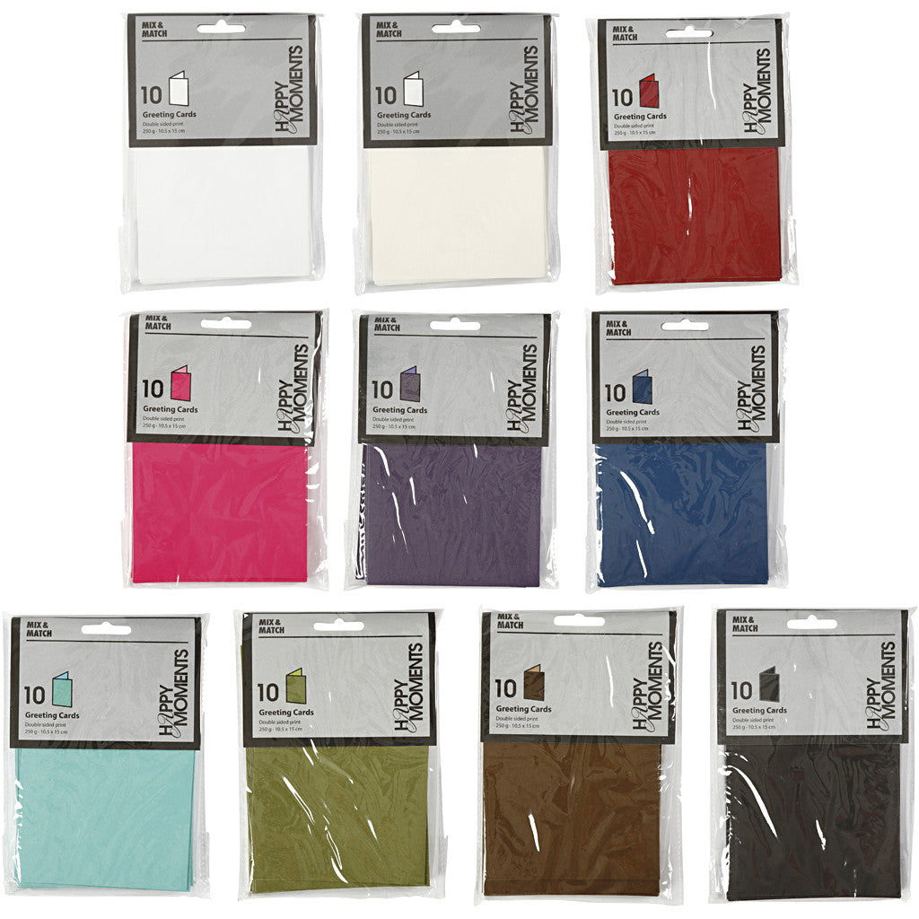 Cards, card size 10,5x15 cm, Content may vary , 250 g, assorted colours, 30 pack/ 1 pack [HOB-216999]