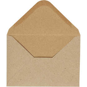 Envelope, envelope size 11,5x16 cm, 110 g, natural, 10pc/ 1 pack [HOB-217016]