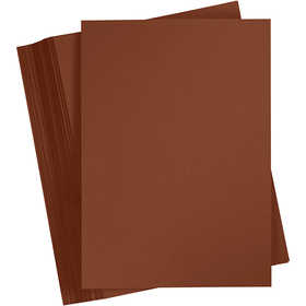 Card, A4, sheet 210x297 mm, 180 g, dark brown, 100 sheet/ 1 pack [HOB-21725]
