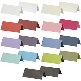 Table place cards, size 9x4 cm, Content may vary , 250 g, assorted colours, 30 pack/ 1 pack [HOB-220999]