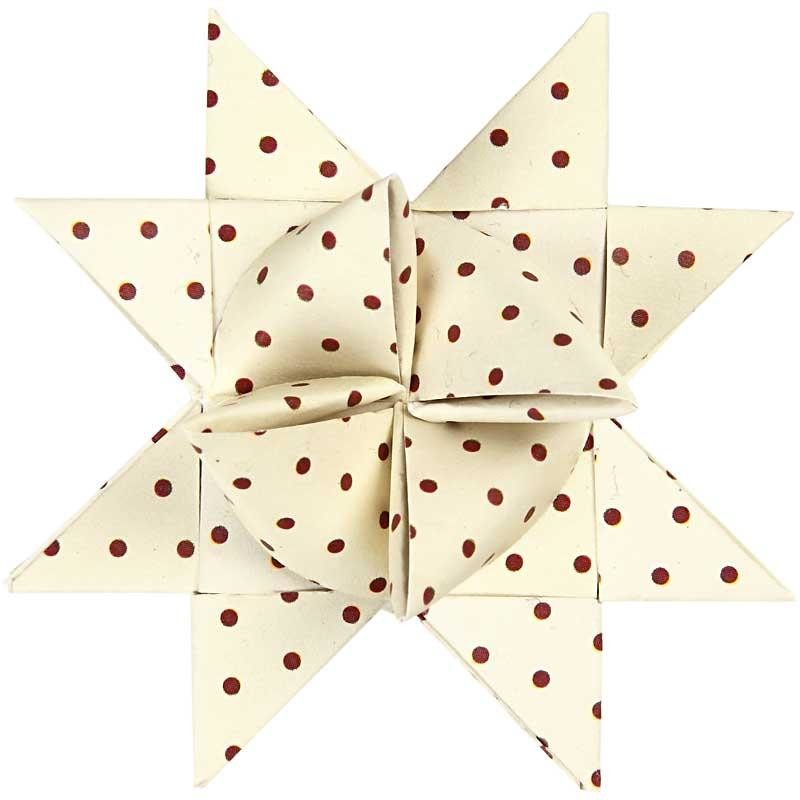Paper Star Strips, L: 44+78 cm, dia. 6,5+11,5 cm, W: 15+25 mm, red, white, 60 strips/ 1 pack [HOB-22248]