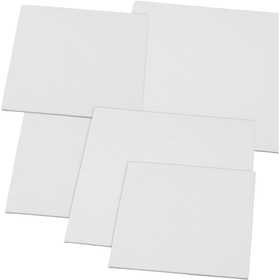 Canvas Panel, size 15x15+20x20 cm, thickness 3 mm, 280 g, white, 80 pc/ 1 pack [HOB-225039]
