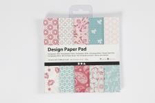 Design Paper Pad, sheet 15,2x15,2 cm, 120 g, rose, 50 sheet/ 1 pack [HOB-225913]