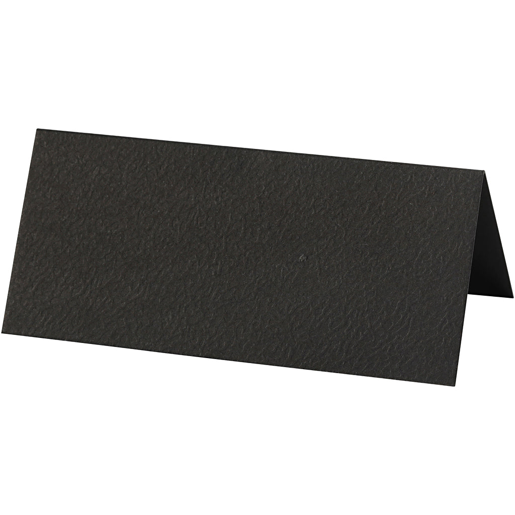 Table place cards, size 9x4 cm, 220 g, black, 20 pc/ 1 pack [HOB-228712]