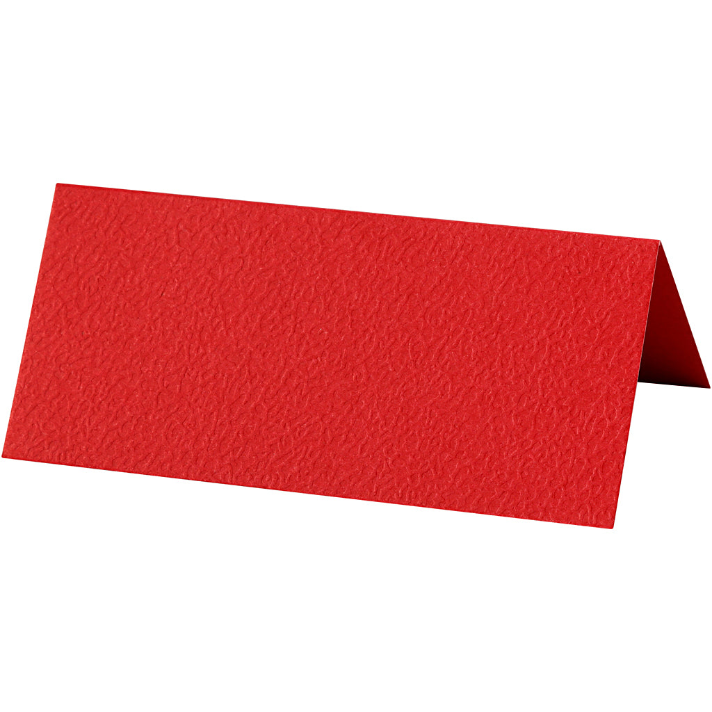 Table place cards, size 9x4 cm, 220 g, red, 20 pc/ 1 pack [HOB-228713]