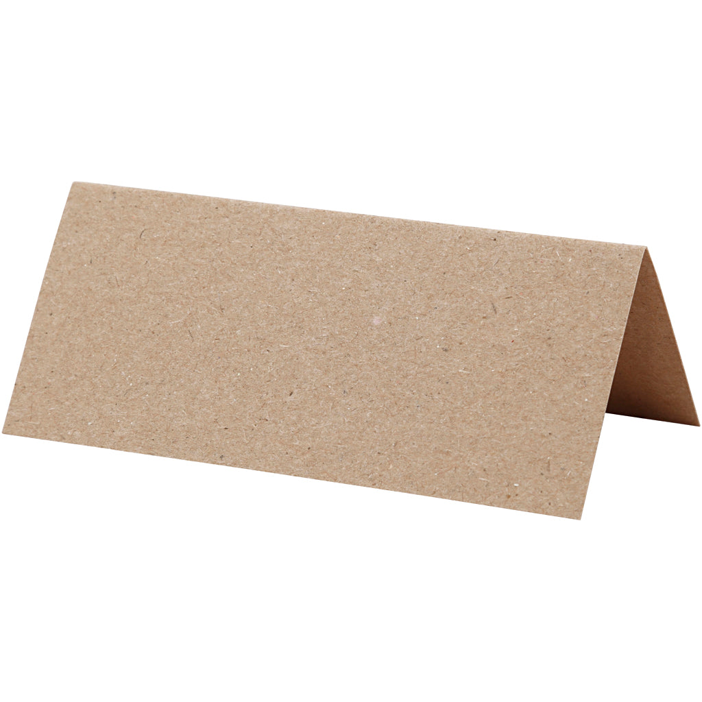 Table place cards, size 9x4 cm, 220 g, natural, 20 pc/ 1 pack [HOB-228716]