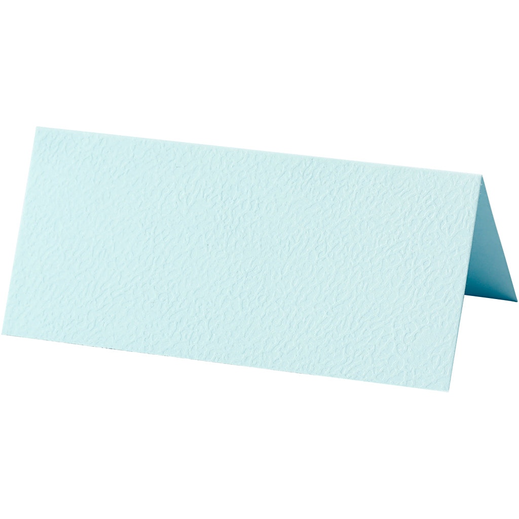 Table place cards, size 9x4 cm, 220 g, light blue, 20 pc/ 1 pack [HOB-228718]