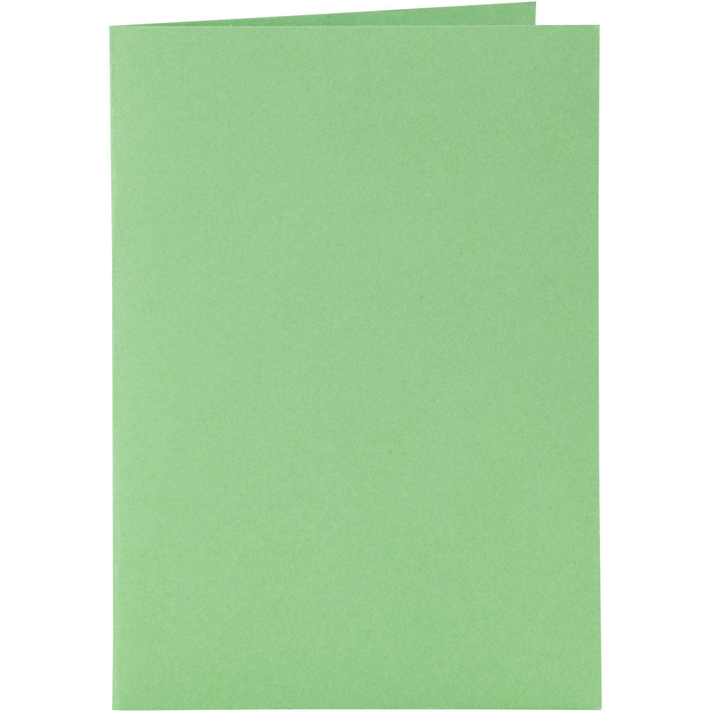 Cards and envelopes, card size 10,5x15 cm, envelope size 11,5x16,5 cm, 110+220 g, green, 6 set/ 1 pack [HOB-23015]