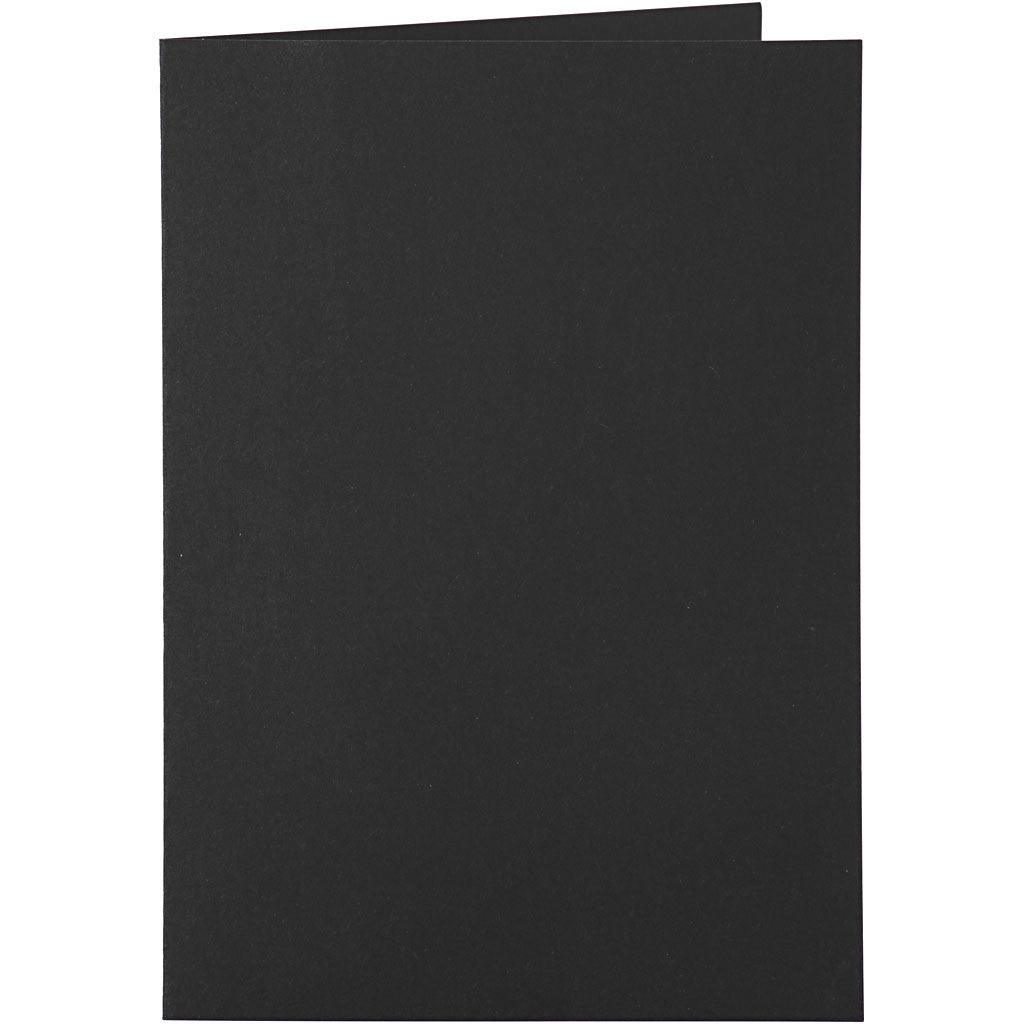 Cards and envelopes, card size 10,5x15 cm, envelope size 11,5x16,5 cm, 110+230 g, black, 6 set/ 1 pack [HOB-23020]