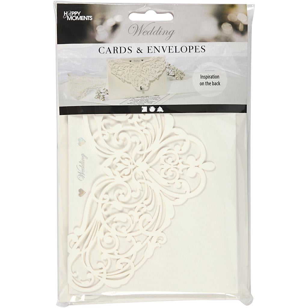 Card & Envelope, card size 12x17,7 cm, envelope size 18,x12,5 cm, 230 g, off-white, 5 set/ 1 pack [HOB-23041]