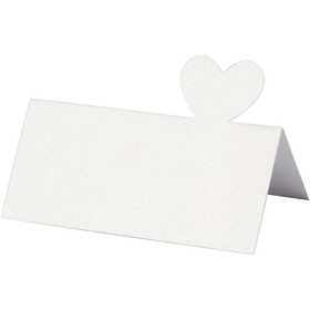 Place Cards, size 8x8,5 cm, 120 g, white, 20 pc/ 1 pack [HOB-23048]