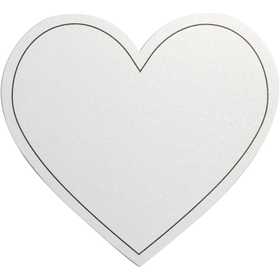 Heart, size 75x69 mm, 120 g, white, 10 pc/ 1 pack [HOB-23051]