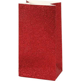 Paper Bag, H: 17 cm, size 6x9 cm, 200 g, red, 8 pc/ 1 pack [HOB-23149]