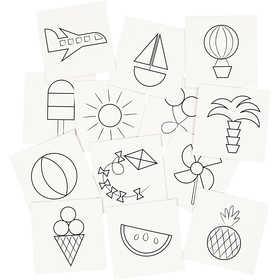 Memory Game, size 7x7 cm, 400 g, white, 1 set [HOB-233190]