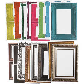 Frames, size 26,2x18,5 cm, assorted colours, 64 ass sheets/ 1 pack [HOB-23329]