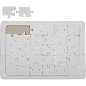 Jigsaw Puzzle, size 21x30 cm, white, 1pc/ 1 pc [HOB-233460]