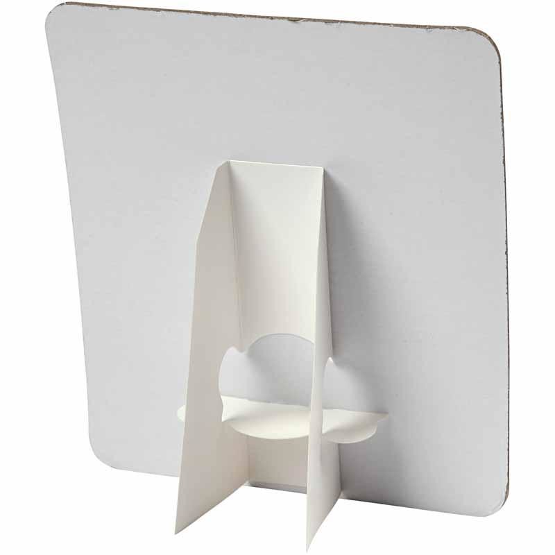 Deco Plate, size 17x19 cm, thickness 2 mm, white, 5 pc/ 1 pack [HOB-23349]