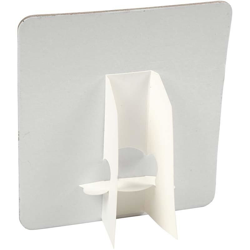 Deco Plate, size 17x19 cm, thickness 2 mm, white, 5 pc/ 1 pack [HOB-23349]