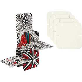 Construction Pieces, size 9,3x9,3 cm, thickness 1,2 mm, white, 200 pc/ 1 pack [HOB-23359]