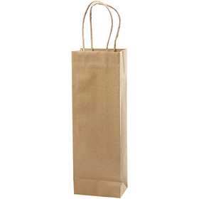 Paper Bag, H: 36 cm, W: 13x8 cm, 125 g, brown, 10 pc/ 1 pack [HOB-23370]
