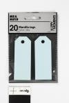 Manila Tags, size 3x8 cm, 220 g, light blue, 20 pc/ 1 pack [HOB-234018]