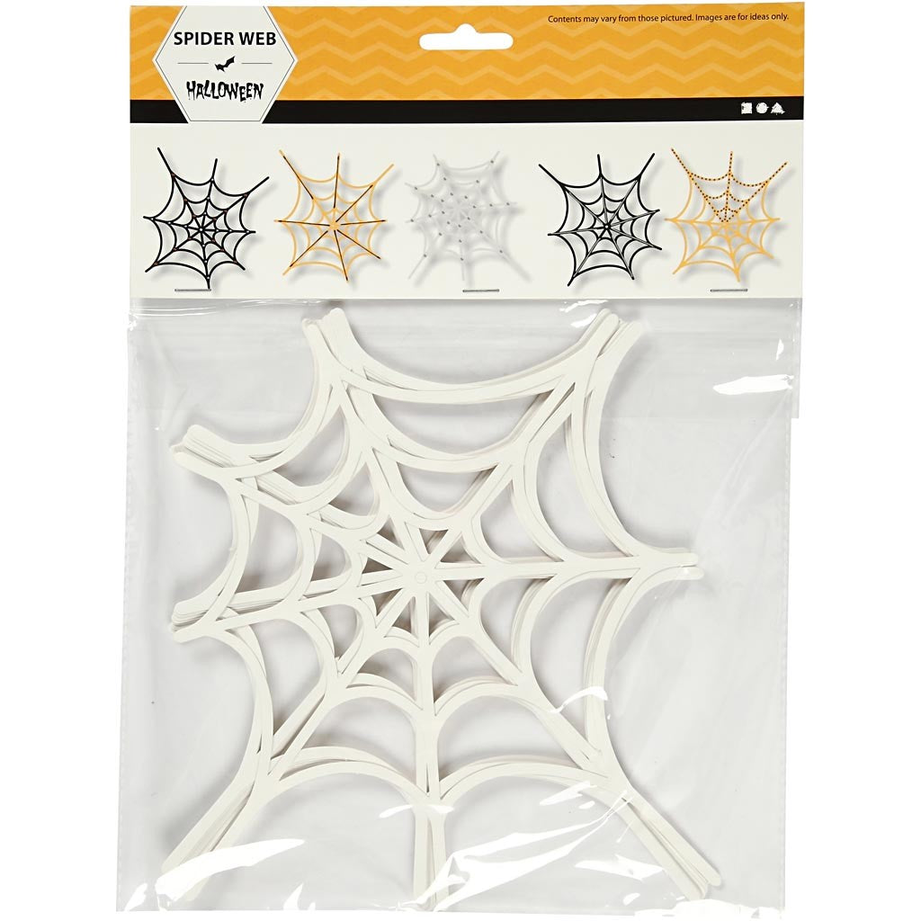Spider Web, size 19x21 cm, 230 g, white, 16 pc/ 1 pack [HOB-234630]