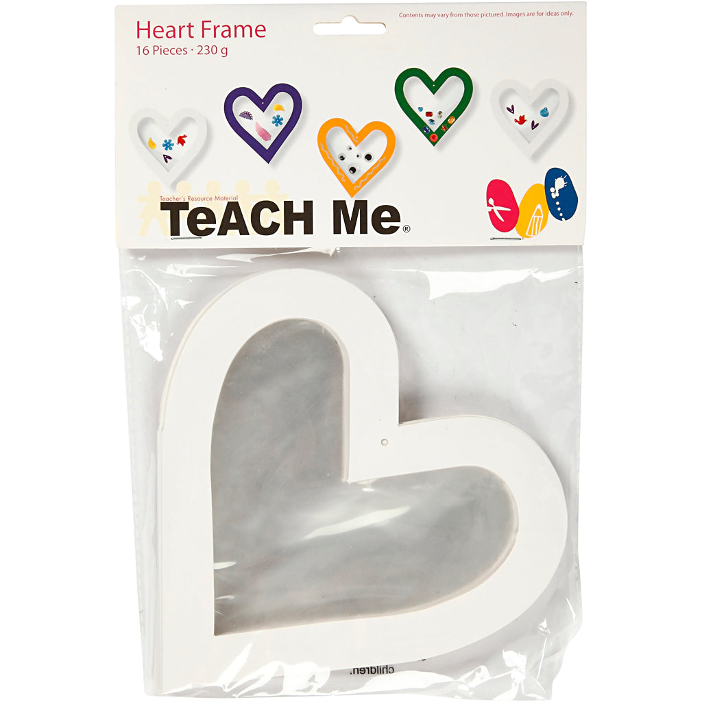 Heart Frame, size 18x18 cm, 230 g, white, 16 pc/ 1 pack [HOB-234652]