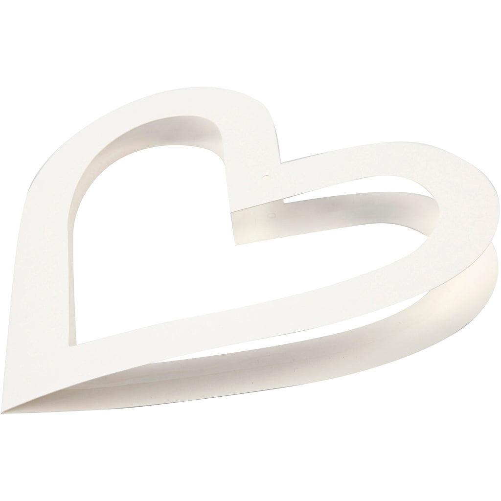 Heart Frame, size 18x18 cm, 230 g, white, 16 pc/ 1 pack [HOB-234652]