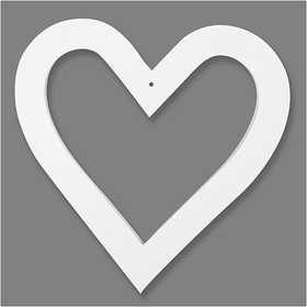 Heart Frame, size 18x18 cm, 230 g, white, 16 pc/ 1 pack [HOB-23465]