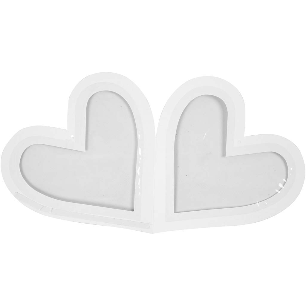 Heart Frame, size 18x18 cm, 230 g, white, 16 pc/ 1 pack [HOB-23465]