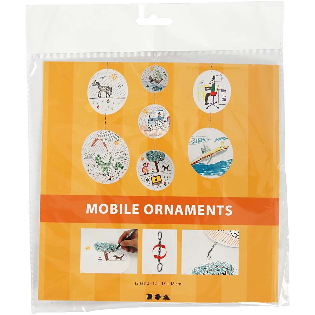 Mobile Ornaments, dia. 12+15+18 cm, 300 g, 4 set/ 1 pack [HOB-235800]