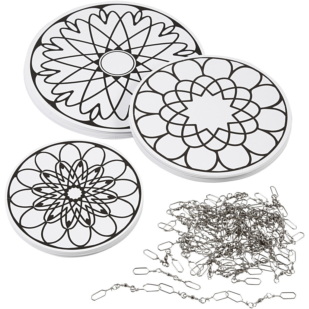 Mobile Ornaments with Motifs, dia. 12+15+18 cm, 300 g, 20 set/ 1 pack [HOB-23581]