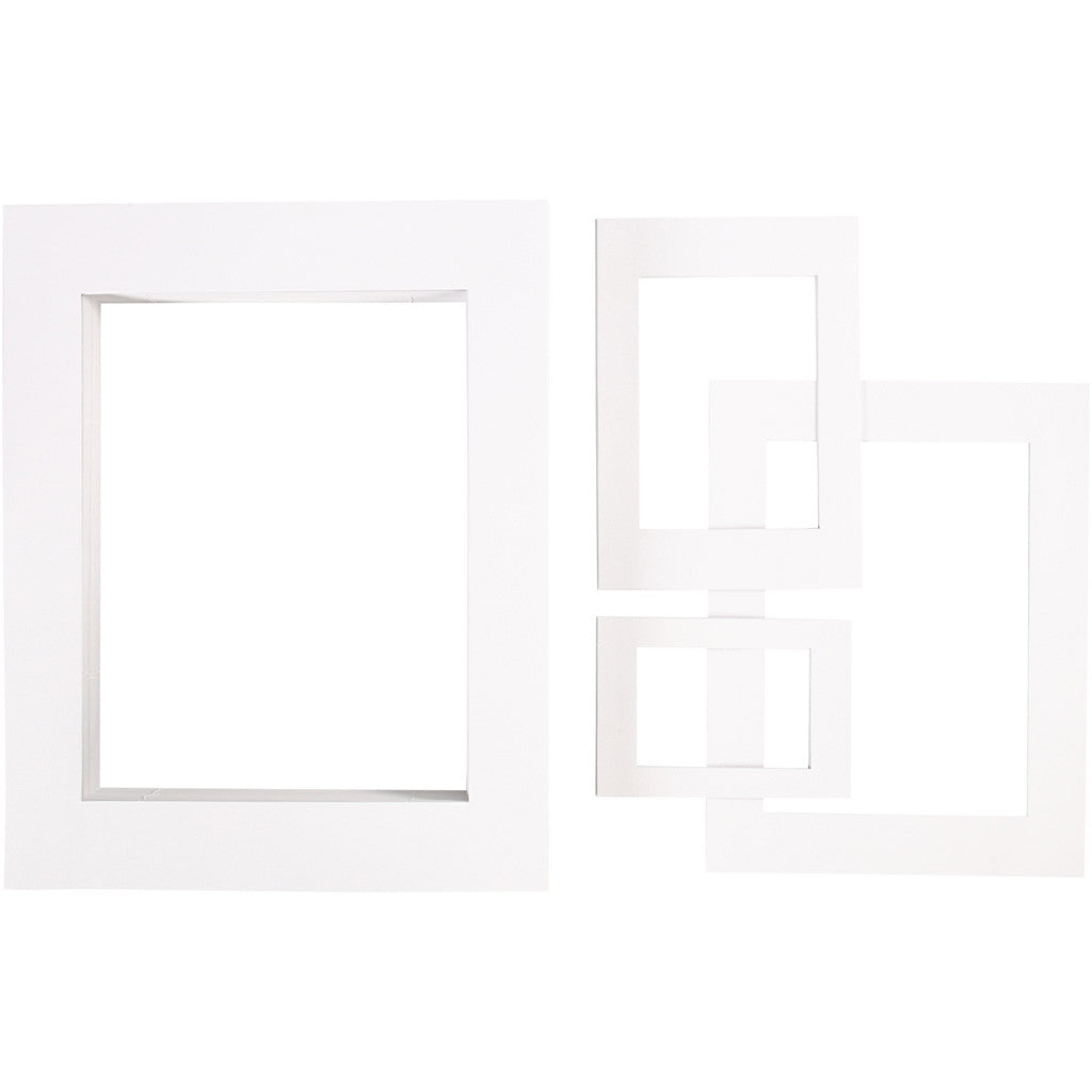 Picture Mount, A3,A4,A5,A6, size 13,4x18,9+19,7x27,9+28,3x36,6+39,5x49,6 cm, 500 g, white, 4x100 pc/ 1 pack [HOB-23600]