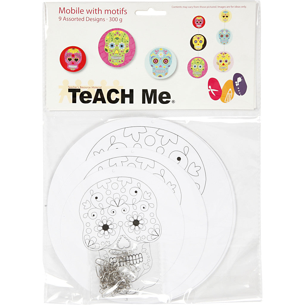 Mobile Ornaments with Motifs, dia. 12+15+18 cm, 300 g, white, 3 set/ 1 pack [HOB-236290]