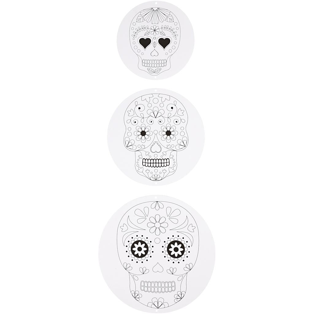 Mobile Ornaments with Motifs, dia. 12+15+18 cm, 300 g, white, 3 set/ 1 pack [HOB-236290]