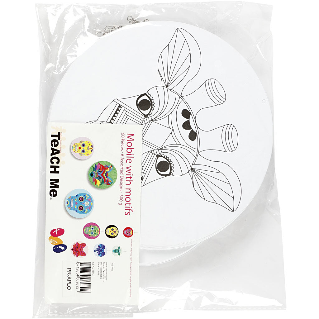 Mobile Ornaments with Motifs, dia. 12+15+18 cm, 300 g, white, 20 set/ 1 pack [HOB-23634]