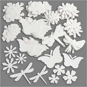 Summer Die Cut, size 4,5-12 cm, 240 g, white, 362 pc/ 1 pack [HOB-23839]