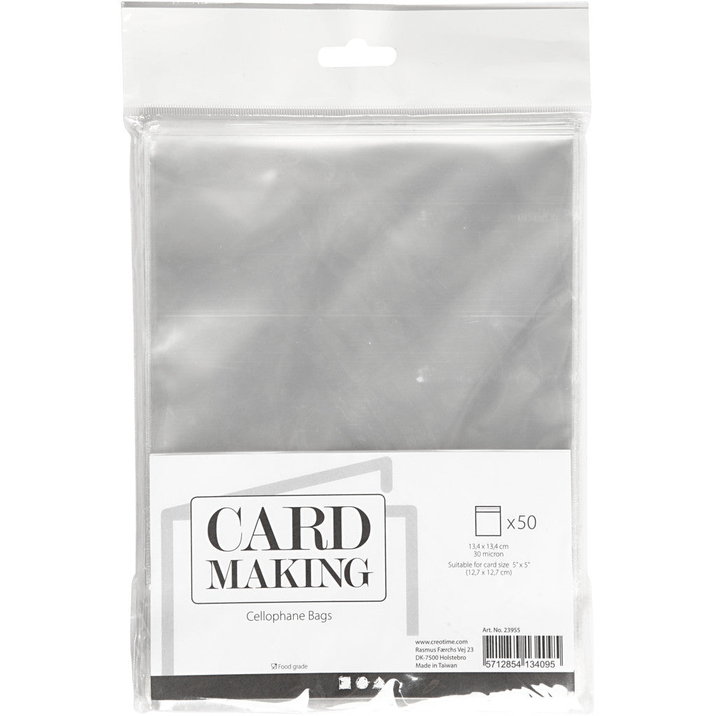 Cellophane Bag, H: 14 cm, W: 14,2 cm, thickness 30 my, 50 pc/ 1 pack [HOB-23955]