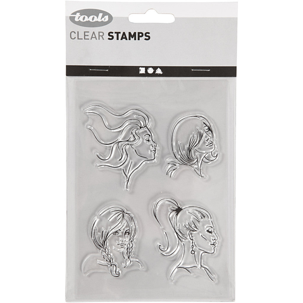 Clear Stamps, hairstyle, sheet 11x15,5 cm, 1 sheet [HOB-240013]