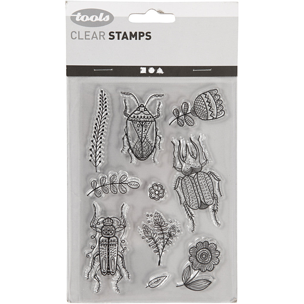 Clear Stamps, buggs, sheet 11x15,5 cm, 1 sheet [HOB-240014]