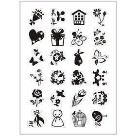 Clear Stamps, small sweet greetings, sheet 11x15,5 cm, 1 sheet [HOB-240018]