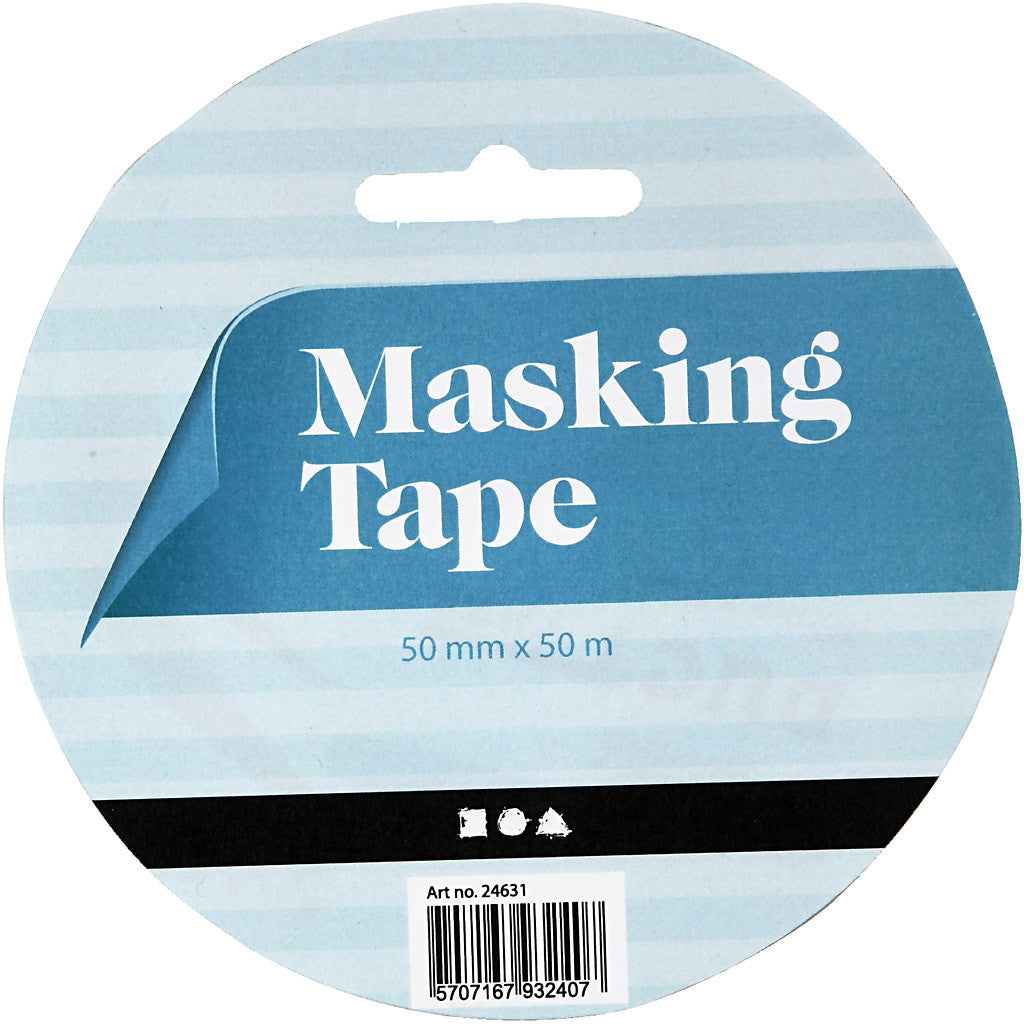 Masking Tape, W: 50 mm, 50 m/ 1 roll [HOB-24631]