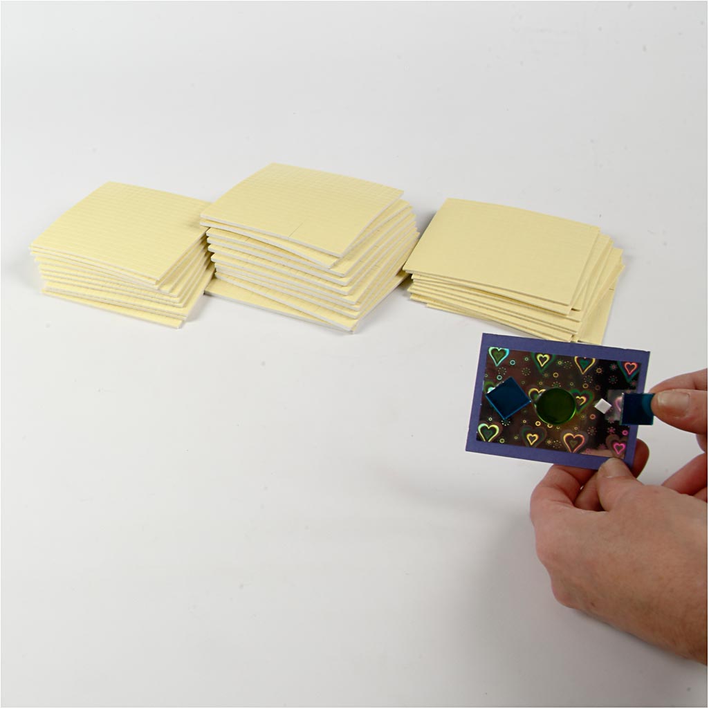 3D Foam Pads, size 5x5 mm, thickness 1-2-3 mm, 30x400 pc/ 1 pack [HOB-24658]